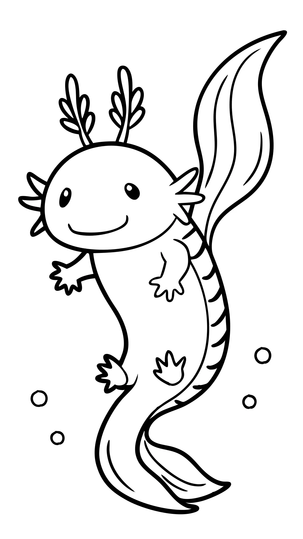 páginas de color axolotl